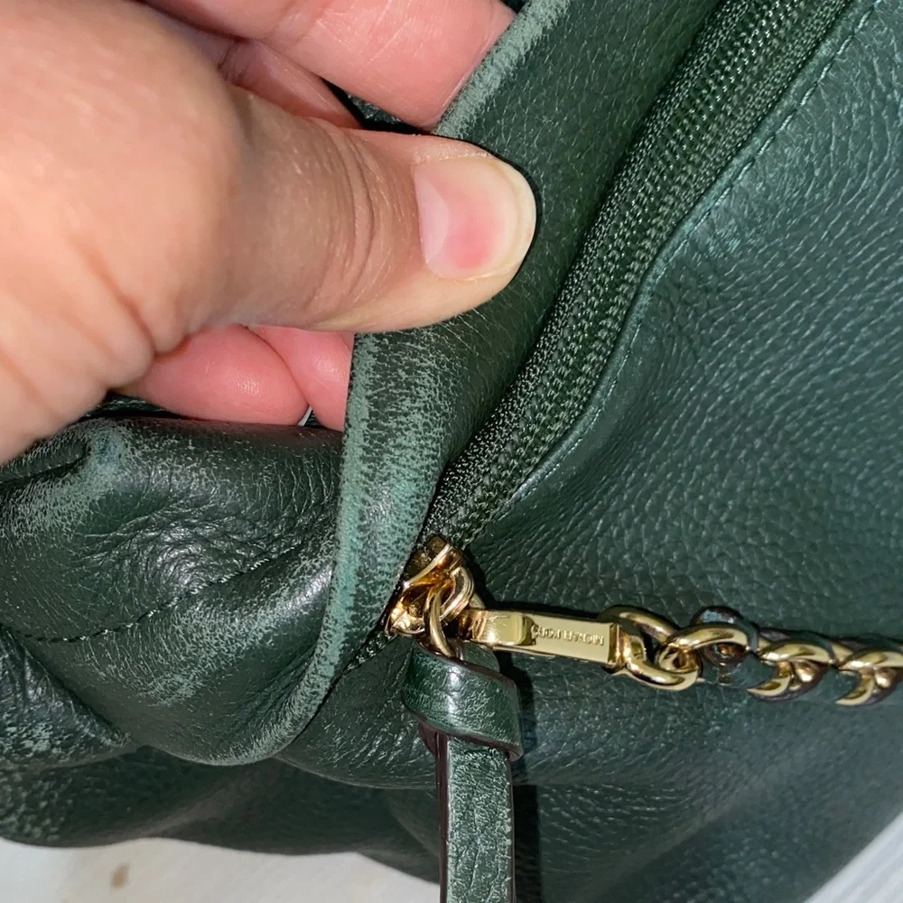Michael Kors Slater Large Pebbled Leather Backpack Moss 30T0G04B7L